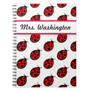 Personalised Teacher's Ladybug Class Notebook Gift