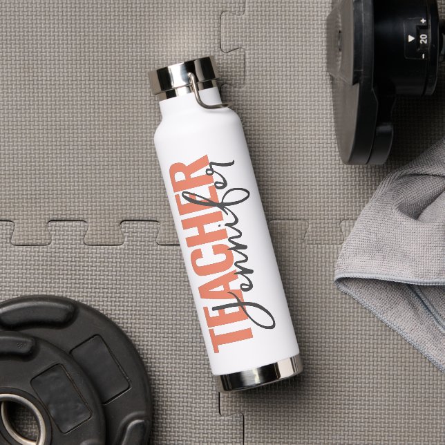 Personalised Teacher's Name Script Water Bottle (Gym)