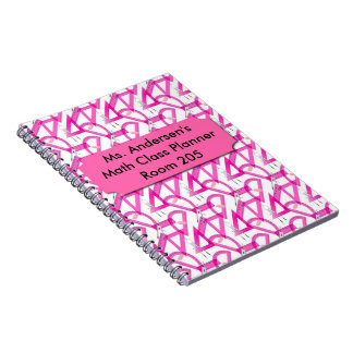 Personalised Teachers Pink Math Tools Notebook