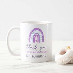 Personalised Teachers Rainbow Thank You Coffee Mug