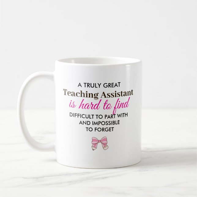 Personalised Teaching Assistant Appreciation Gift Coffee Mug (Left)