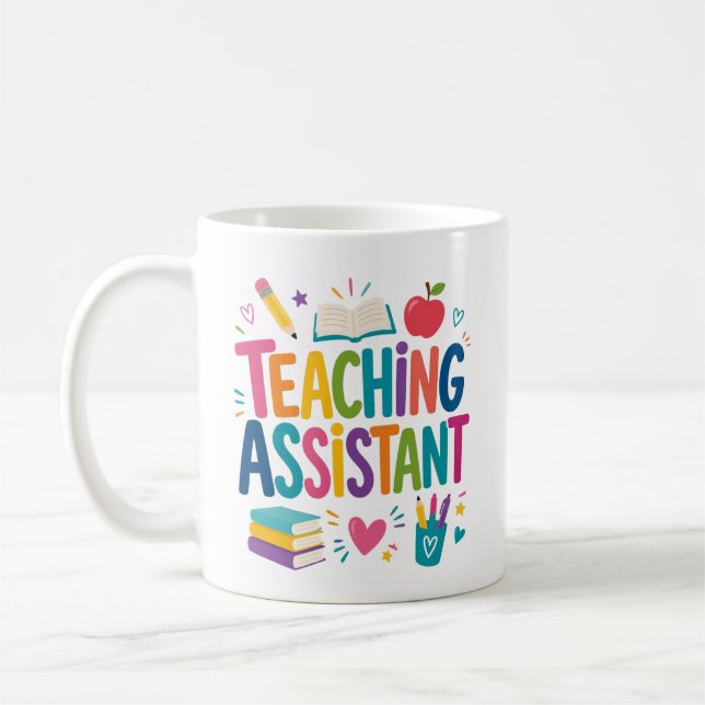Personalised Teaching Assistant Gift Coffee Mug (Left)