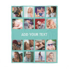 Personalised Teal 16 Photo Collage