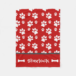 Personalised Teal Dog Blanket Puppy Gift 