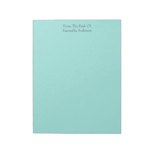Personalised Teal Green Notepad