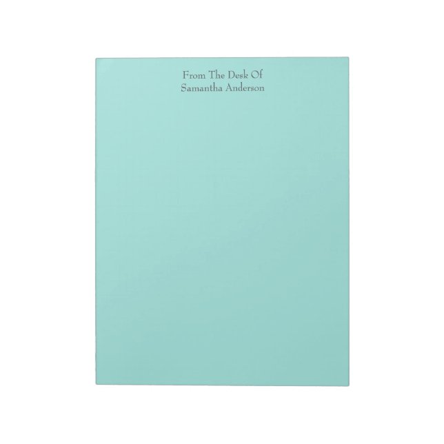 Personalised Teal Green Notepad (Rotated)