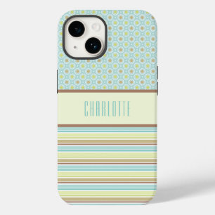 Personalised Teal & Lime Green Pattern Phone Case