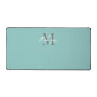 Personalised Teal Modern Script Monogram Name
