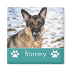 Personalised Teal Pet Photo Magnet