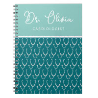 Personalised Teal Stethoscope Pattern Doctor