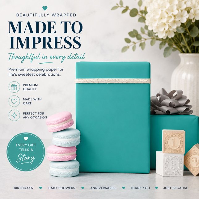 Personalised Teal Wrapping Paper (Creator Uploaded)
