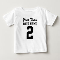 Personalised Team Athletic Baby Sports Jersey Tee