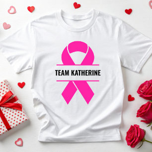 Personalised Team Cancer Breast Cancer Awareness T-Shirt