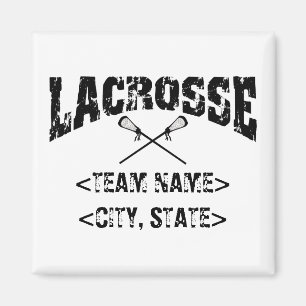 Personalised Team City State Lacrosse T-Shirts Magnet