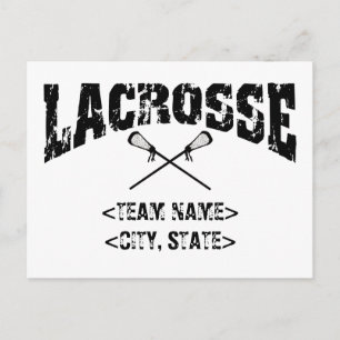 Personalised Team City State Lacrosse T-Shirts Postcard