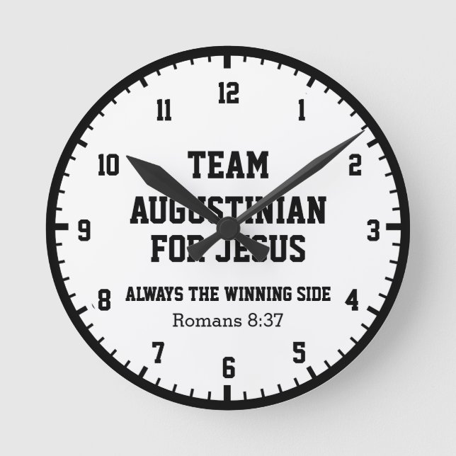 Personalised TEAM JESUS Christian Round Clock (Front)