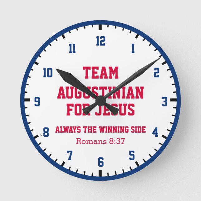 Personalised TEAM JESUS Round Clock (Front)