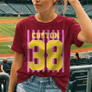 Personalised Team Name Number Game Day T-Shirt