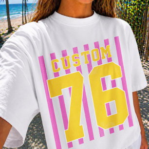 Personalised Team Name Number Game Day T-Shirt