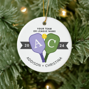 Personalised Team Player Pickleball Ornament
