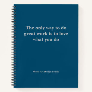 Personalised Team Slogan Address Name Notebook