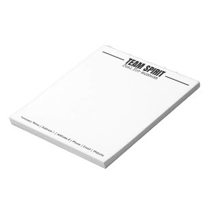 Personalised Team Spirit Staff Office Corporate  Notepad
