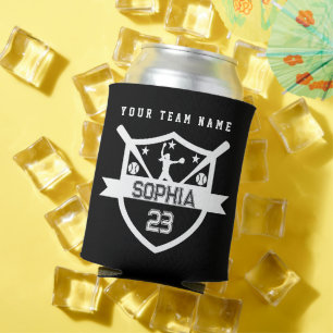 Personalised Team Sports -Softball Can Cooler