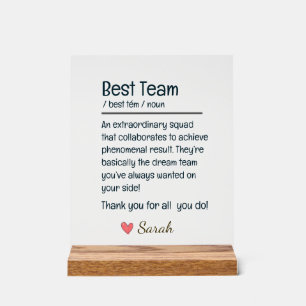 Personalised Team Success Recognition Acrylic Sign