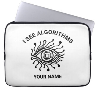 Personalised Tech Laptop Sleeve with Custom Text