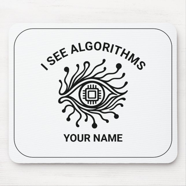 Personalised Tech Mouse Pad with Custom Text (Front)