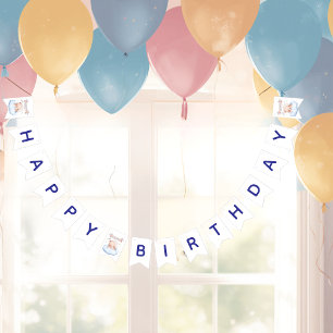 Personalised Teddy Bear 1stBirthday Bunting Banner