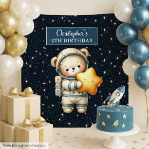 Personalised Teddy Bear Astronaut Party Tapestry