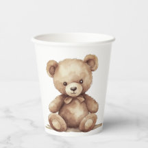 Personalised Teddy Bear Baby Shower Paper Cup