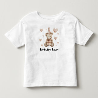 Personalised Teddy Bear Birthday Bear Baby Tshirt