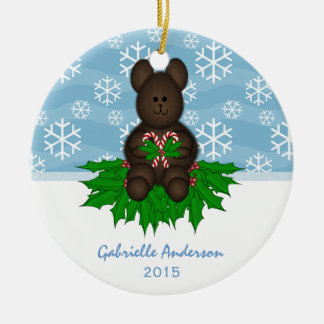 Personalised: Teddy-bear: Christmas Ornament