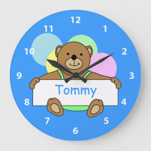 Personalised Teddy Bear Clocks