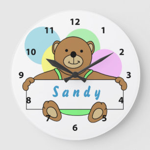 Personalised Teddy Bear Clocks