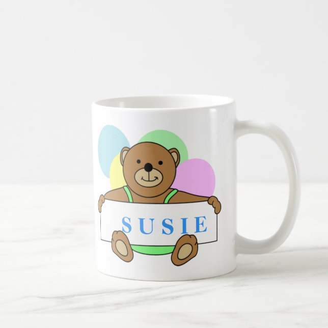 Personalised Teddy Bear Design Coffee Mug (Right)