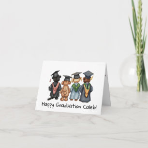 Personalised Teddy Bear Kindergarten Graduation  Card