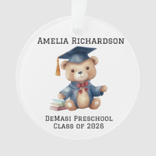 Personalised Teddy Bear Kindergarten Graduation  Ornament