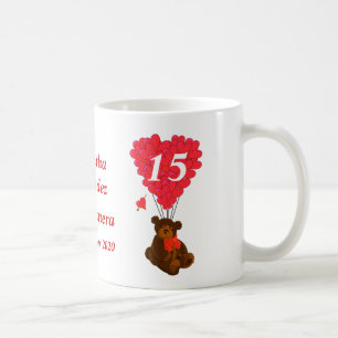Personalised teddy bear Quinceanera Coffee Mug