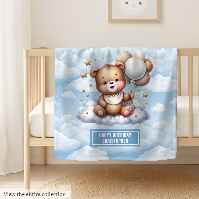 Personalised teddy blanket for baby’s first year (Personalized teddy blanket for baby’s first year)