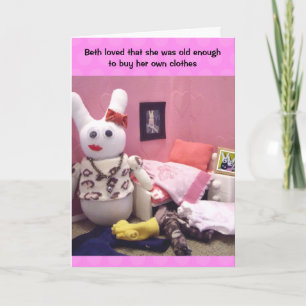 Personalised Teenage Girl Birthday Card - Humour