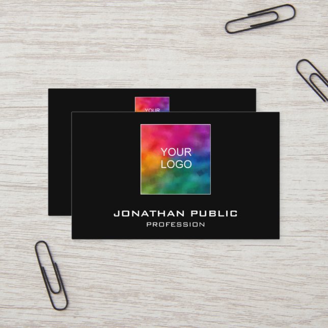 Personalised Template Add Your Own Logo Here Business Card (Front/Back In Situ)
