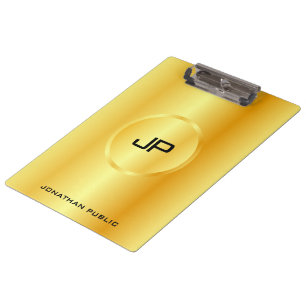 Personalised Template Gold Look Modern Elegant Clipboard