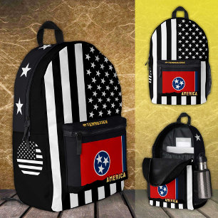 Personalised Tennessee Flag bag, American Flag Printed Backpack