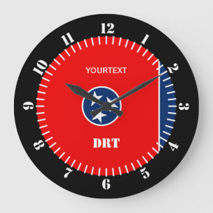 Personalised Tennessee State Flag Design on a Large Clock
