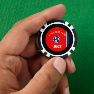 Personalised Tennessee State Flag on a Poker Chips