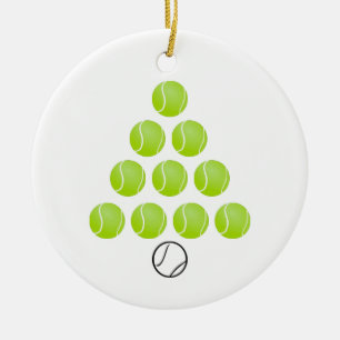 Personalised Tennis Ball Christmas Tree Ornament