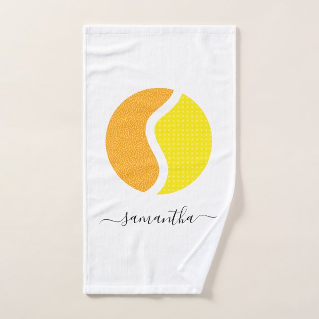 Personalised Tennis Ball Colourful Bright Sport Fu Hand Towel (Hand Towel)